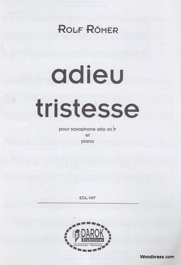 Romer Rolf - Adieu Tristesse - Saxophone Alto & Piano