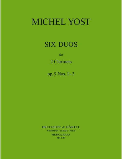 Yost - 6 Duos Op. 5 NR. 1-3 Op. 5 NR. 1-3 - 2 Clarinettes