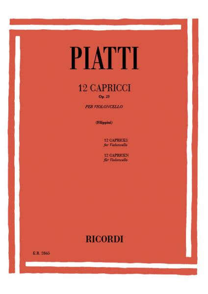 PIATTI A. - 12 CAPRICCI OP.25 - VIOLONCELLE