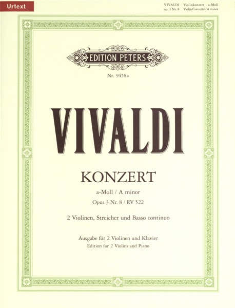 Vivaldi A. - Concerto In A Minor Op.3 No.8 - Violin And Piano