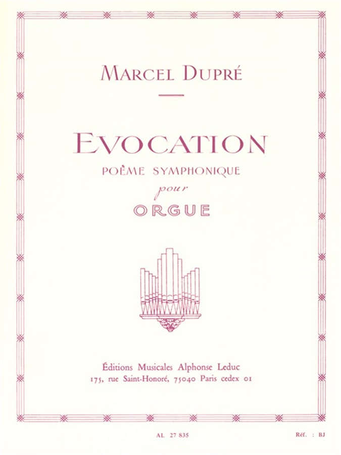 Dupre Marcel - Evocations Op.37 - Orgue