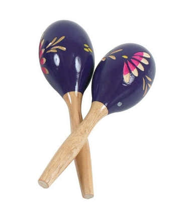 Maracas de madeira pintada