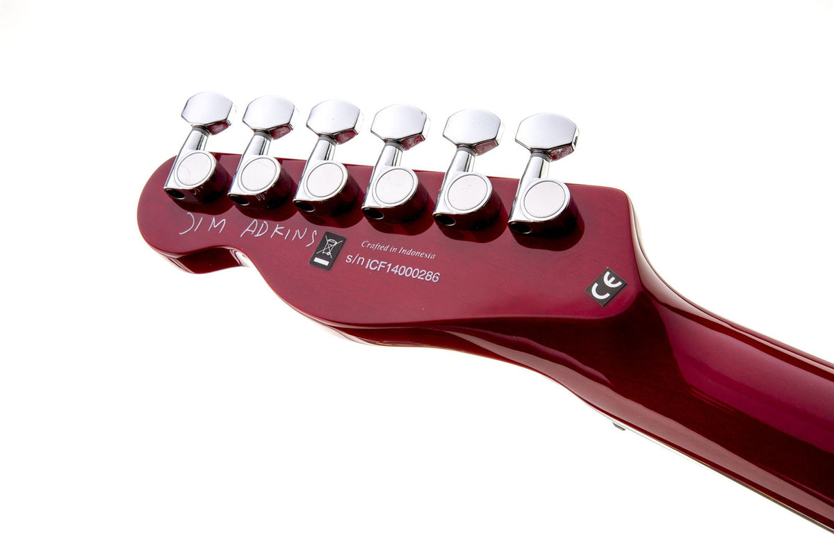Telecaster JA-90 Thinline Signature Jim Adkins LRL Vermelho carmesim transparente