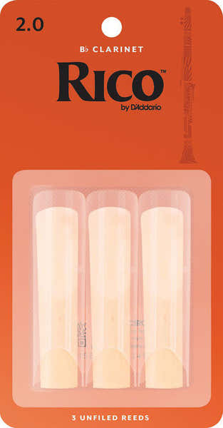 RICO ORANGE BB CLARINET REEDS 2