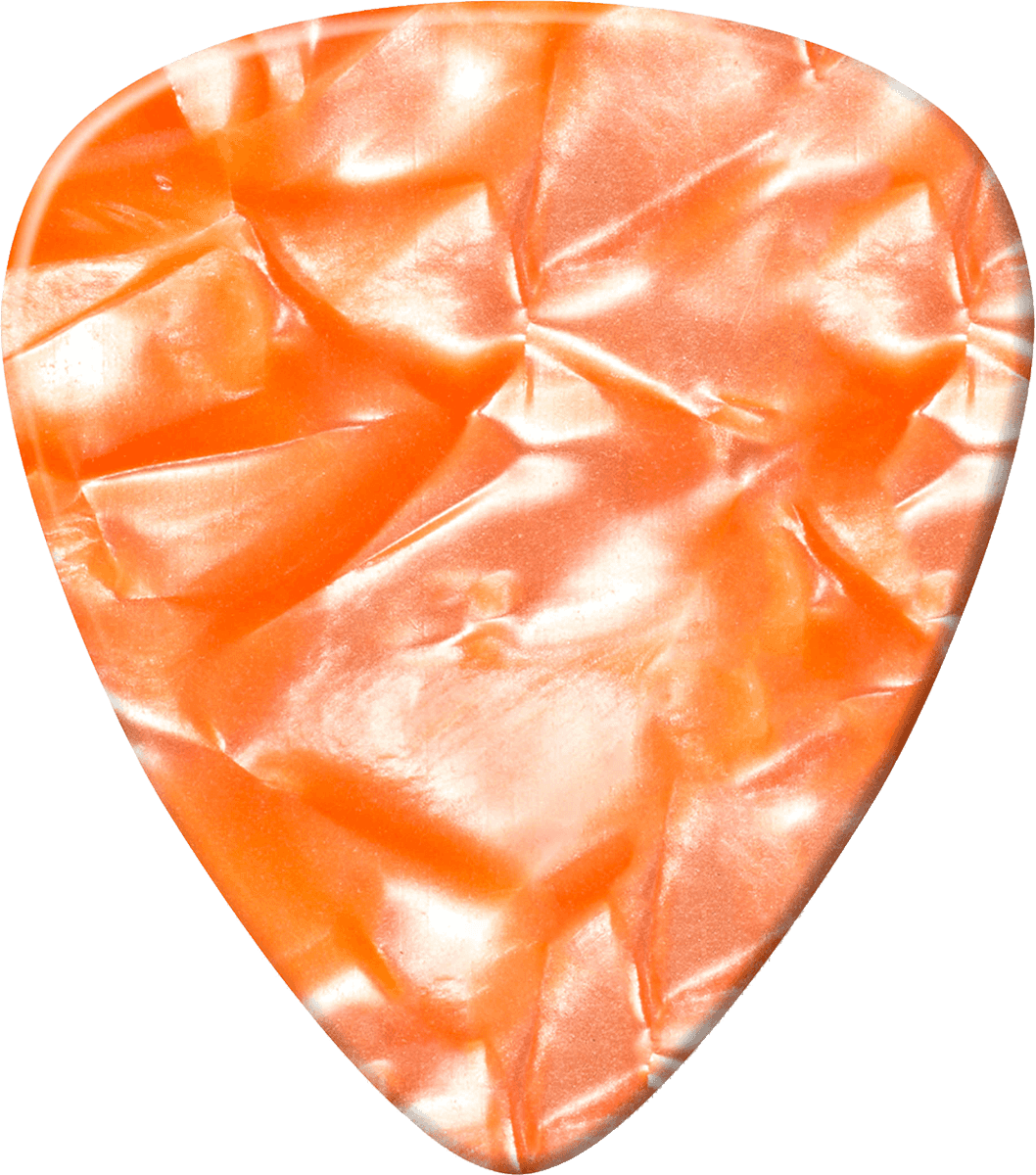 12 x Celuloide genuíno grosso Perloid laranja