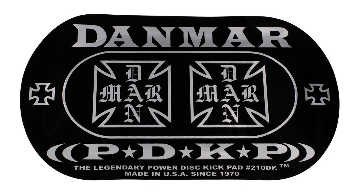 Danmar 210dkic - Pad Autocolante De Bombo Para Pedal Duplo - Iron Cross