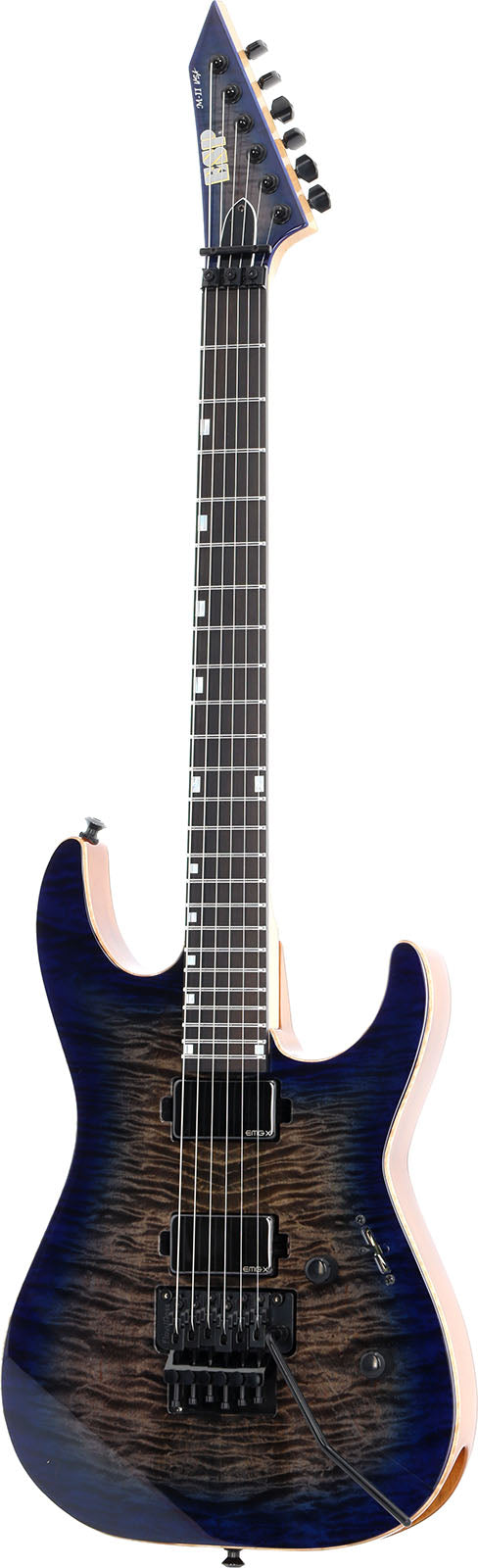 M-II DX USA FR Maple flameado Blue Moon EMG