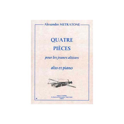 Metratone - 4 Pièces Pour Jeunes Altistes - Viola e Piano