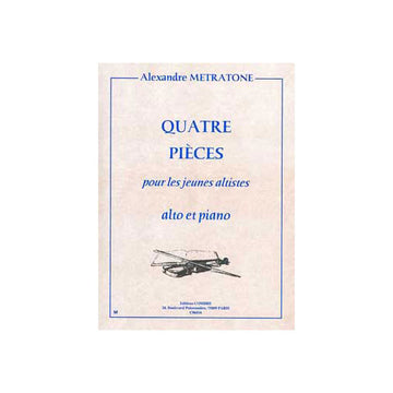 Metratone - 4 Pièces Pour Jeunes Altistes - Viola e Piano