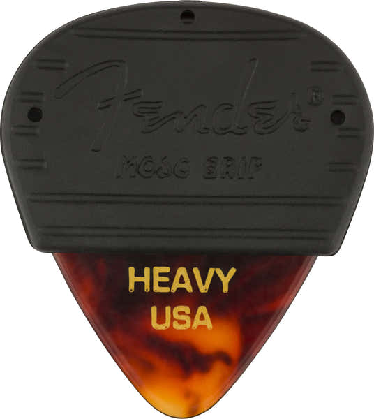 Fender Mojo Grip Palhetas de celuloide pesadas Pack de 3 Casco de tartaruga