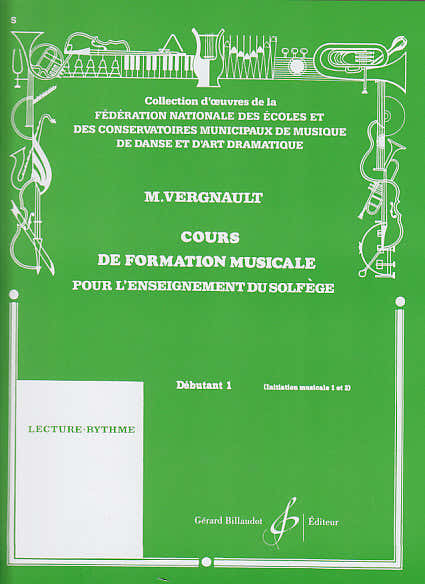 Vergnault Michel - Cours De Formation Musicale Debutant 1