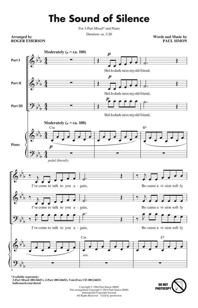 Simon & Garfunkel - The Sound Of Silence (arr. Roger Emerson)
