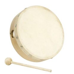 Pandeireta Pele natural 15 CM