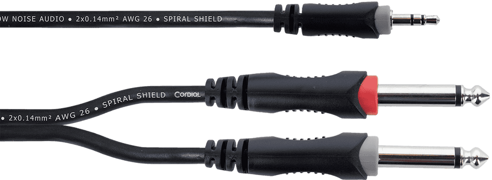 Cordial Cabo Y Divisor de Minijack Estéreo / 2 Jacks Mono 3 M