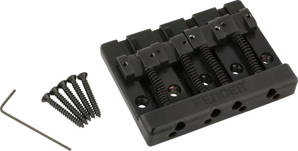 Fender Conjunto de ponte para baixo de 4 cordas HiMass com selas de zinco Preto