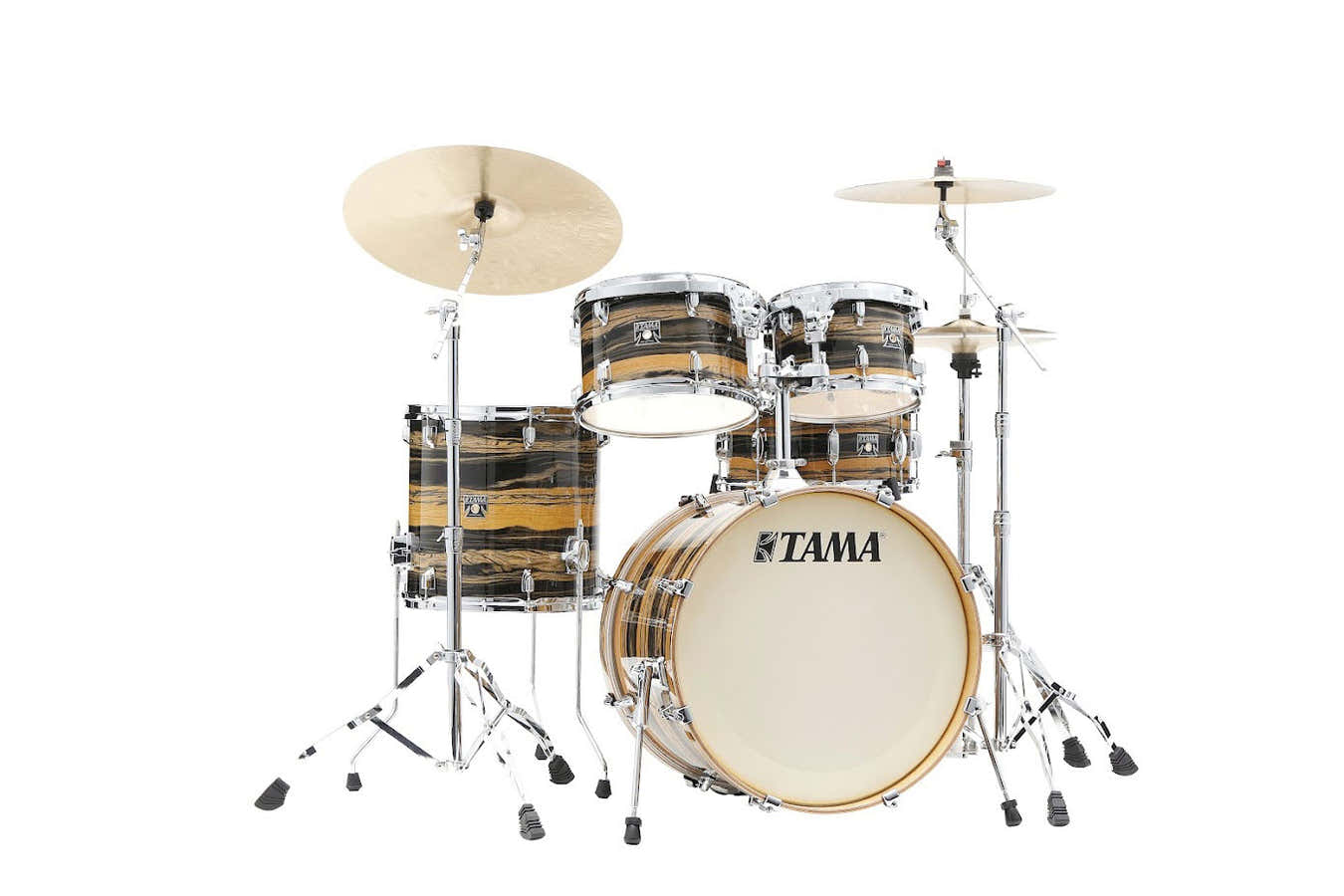 SUPERSTAR CLASSIC FUSION 20 DRUM KIT NATURAL EBONY TIGER WRAP