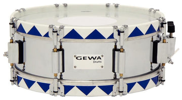 HISTORIC - MARCHING SNARE DRUM - 14" x 5" - BLUE ZIGZAG