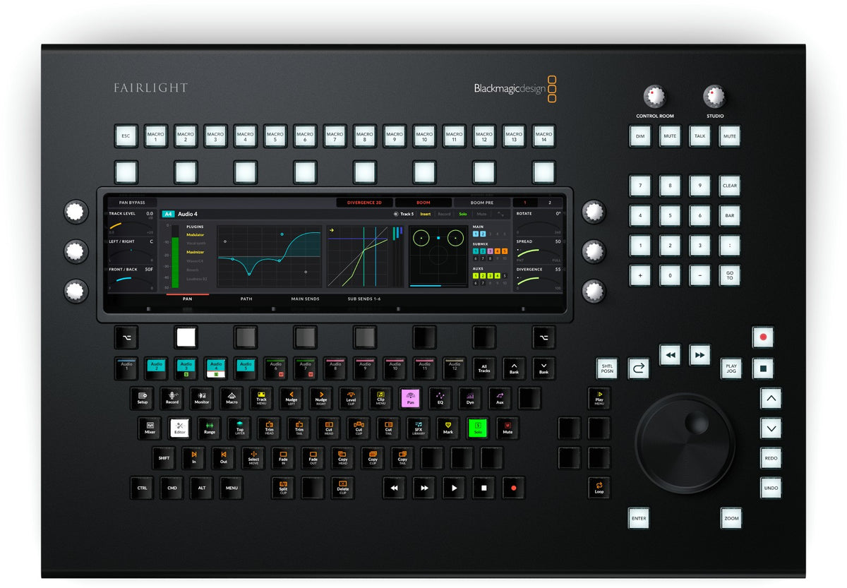 Editor de áudio de secretária Fairlight
