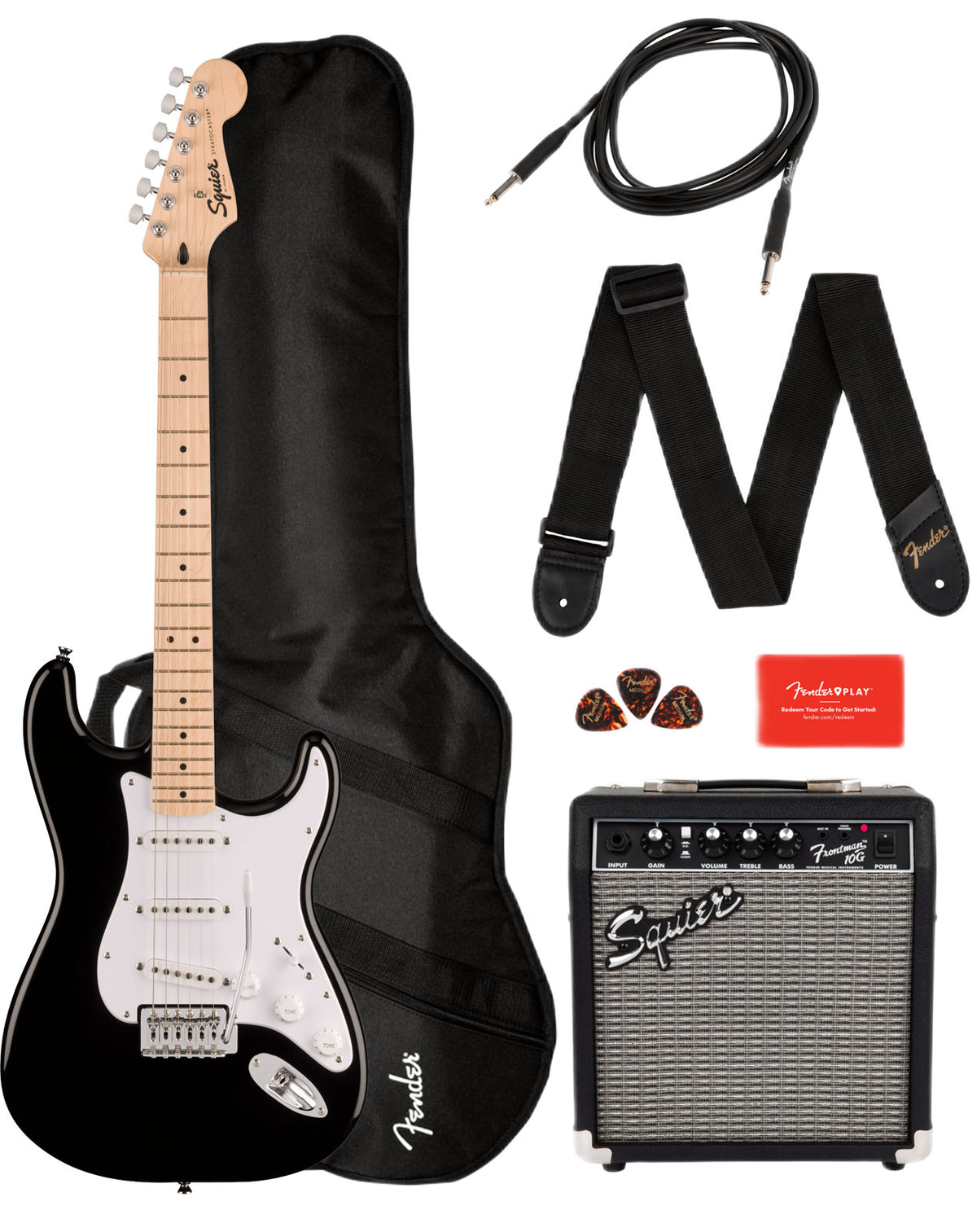 Squier Stratocaster Sonic Pack MN Preto