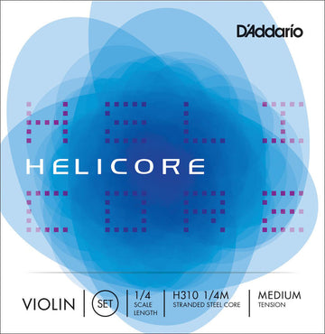 HELICORE VIOLIN STRING SET 1/4 NECK MEDIUM TENSION