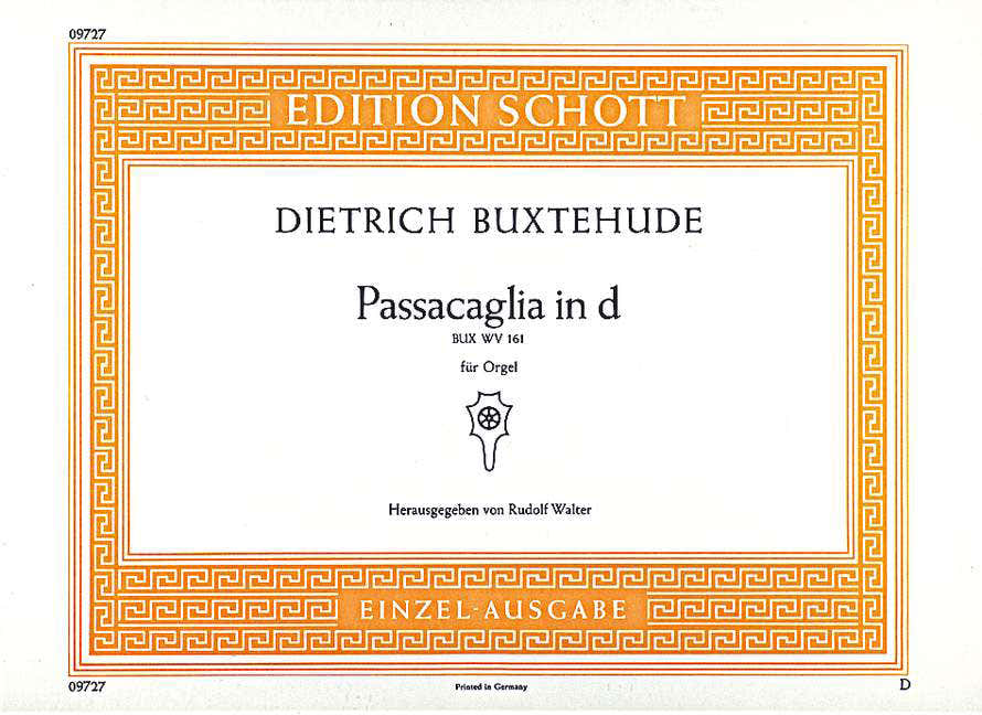 Buxtehude - Passacaglia In D Bux WV 161 - Orgue