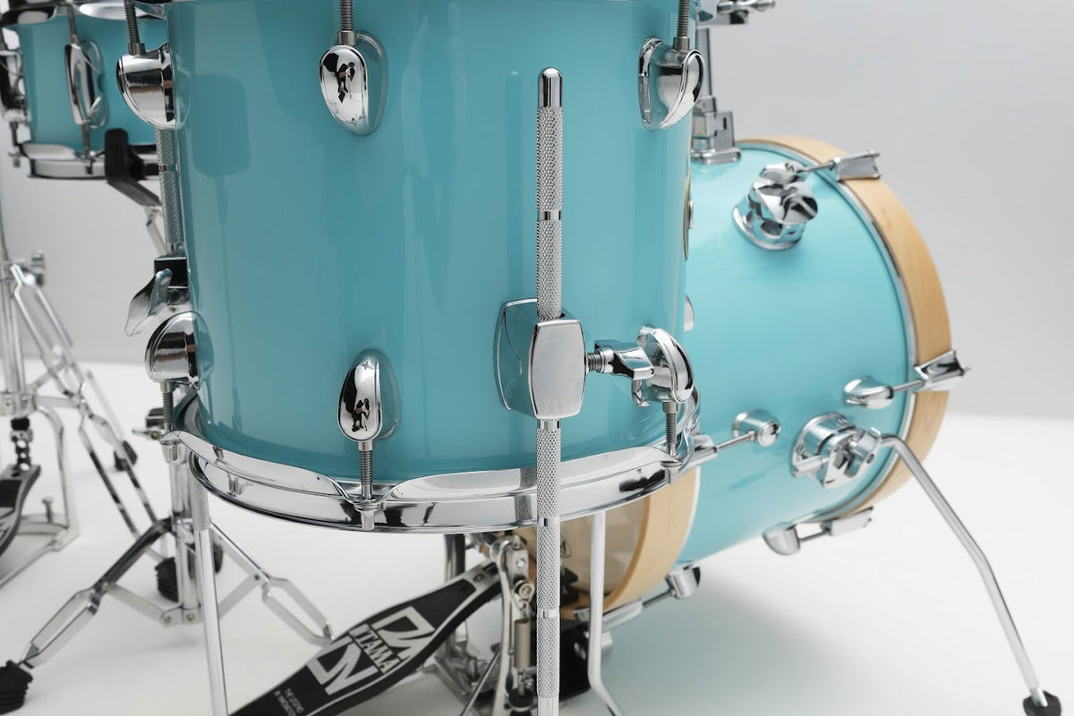 CLUB-JAM FLYER 4-PIECE COMPLETE KIT WITH 14" BASS DRUM AQUA BLUE