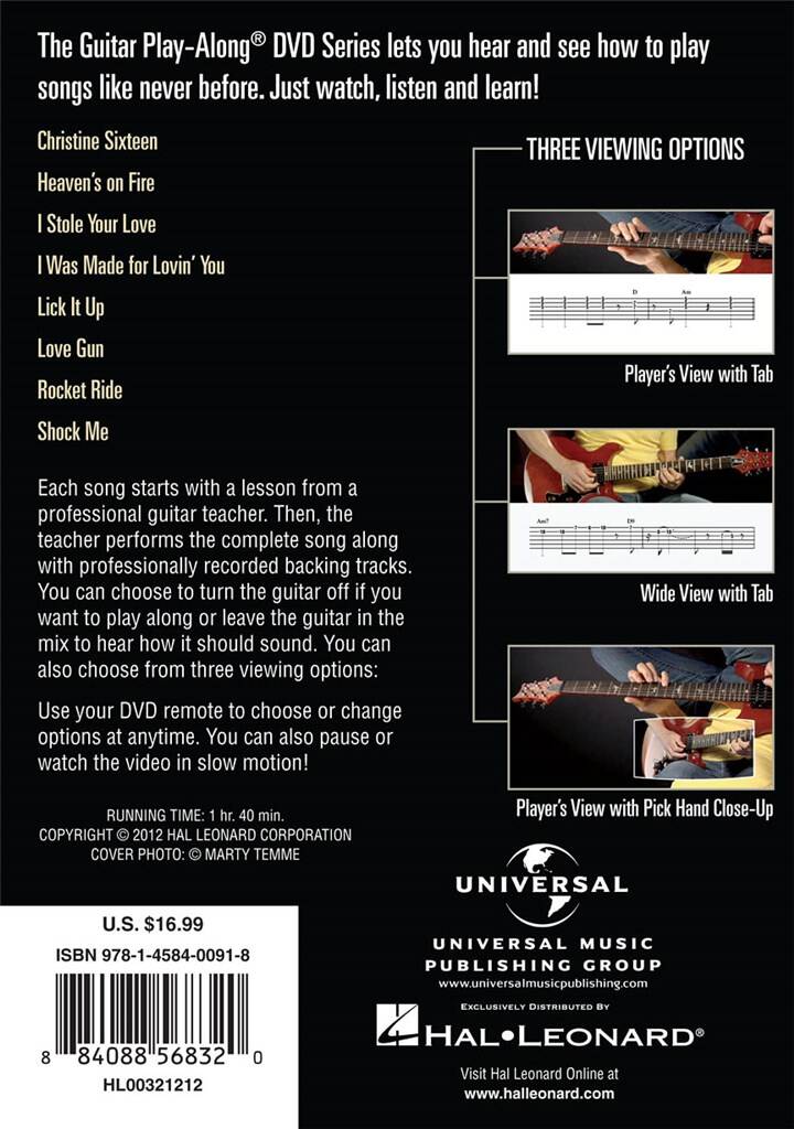 KISS Acompanhamento de guitarra Vol.34 – DVD