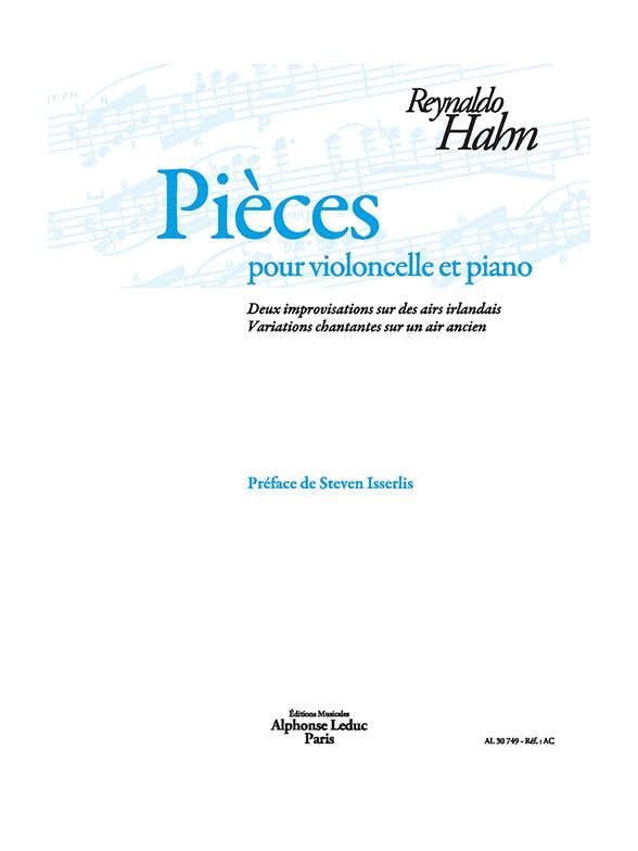 HAHN REYNALDO - PIECES POUR VIOLONCELLE & PIANO
