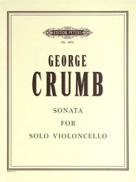 CRUMB GEORGE - SONATA - VIOLONCELO