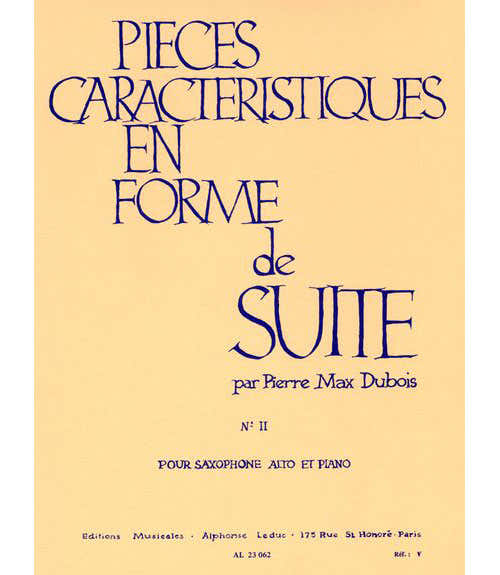 DUBOIS PIERRE MAX - A LA RUSSE (PIECES EN FORME DE SUITE N°2)
