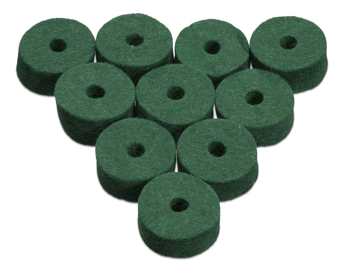 AWFGRN PACK CYMBAL GREEN FELTS X10
