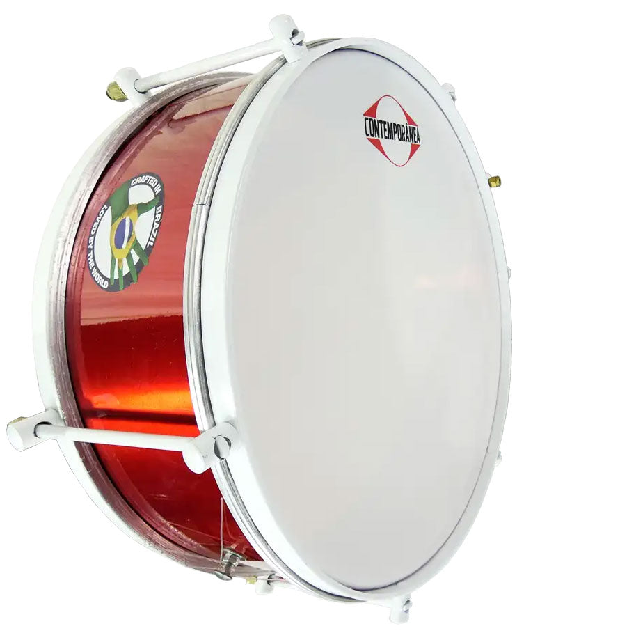 Caixa 14" x 15cm - 6 tensores - esteira de bordões - Light - Vermelho - edição ALEGRIA