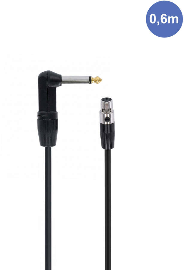 AUDIOCAB 455 Jack angular para Mini XLR 4 pinos (Shure) 6cm