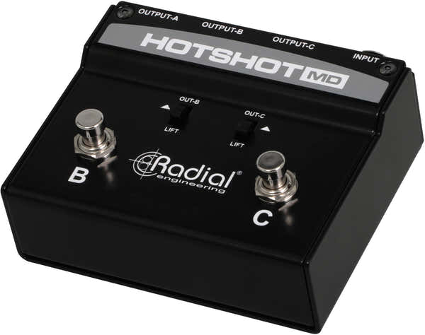 HOTSHOT-MD Comutador de microfone com 3 saídas