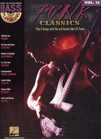 BASS PLAY ALONG VOL.12 - PUNK CLASSICS + CD - BASSE TAB