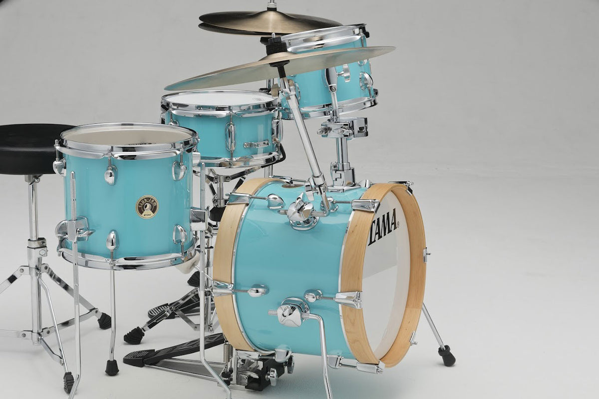CLUB-JAM FLYER 4-PIECE COMPLETE KIT WITH 14" BASS DRUM AQUA BLUE