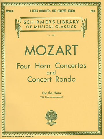 MOZART - FOUR HORN CONCERTOS AND CONCERT RONDO HN - HORN
