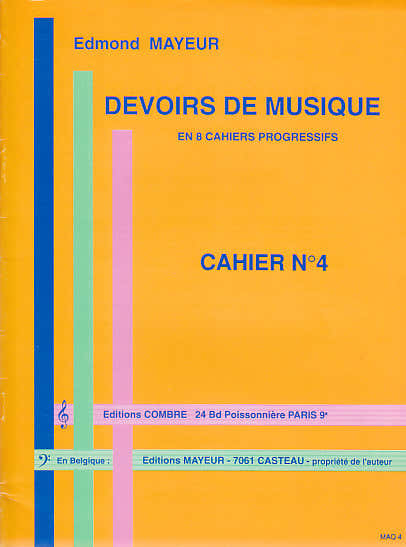 Mayeur - Devoirs De Musique Cahier 4