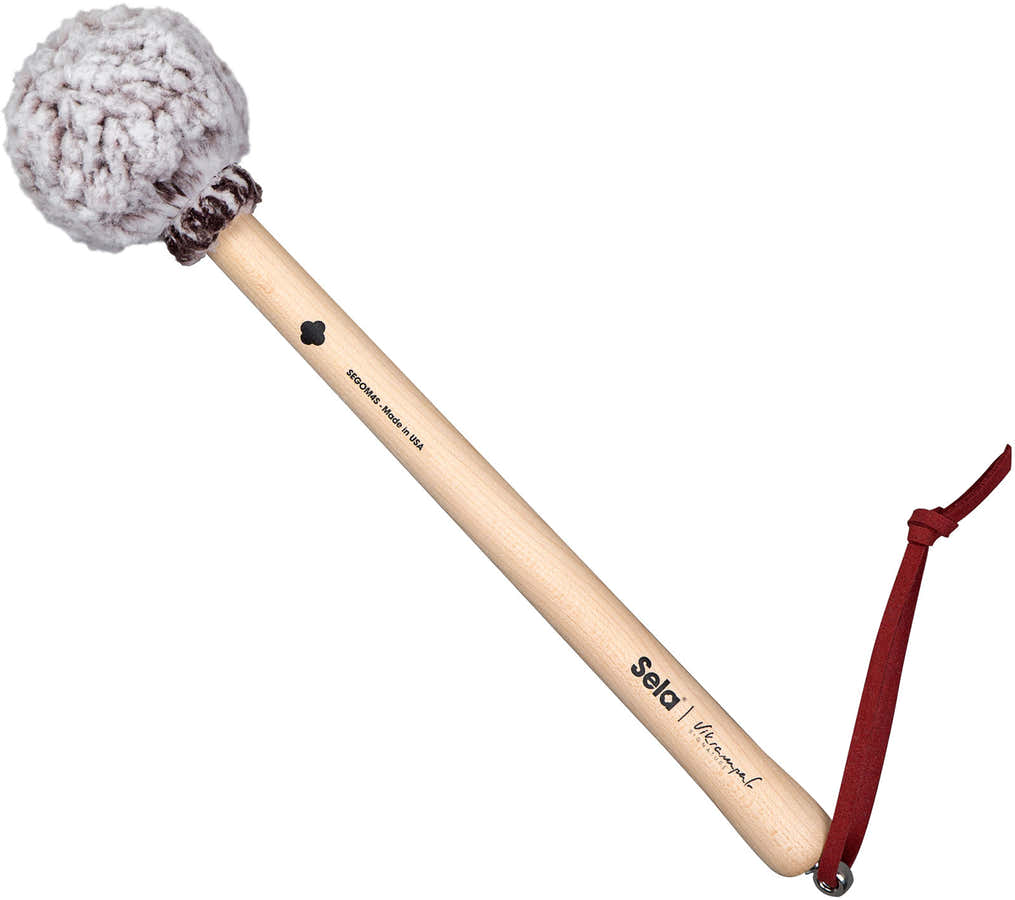 Baqueta de gong Vikrampal " Deep Resonance" - Pequeno, bordeaux geado