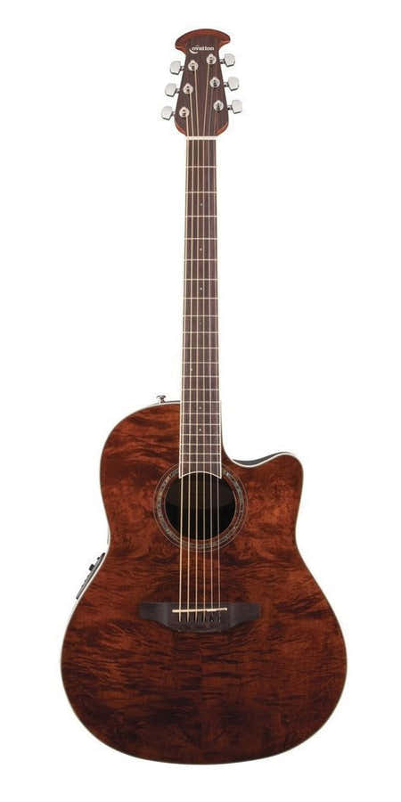 E-Acoustic Guitar Celebrity Standard Plus Mid Cutaway Nutmeg Burled Maple