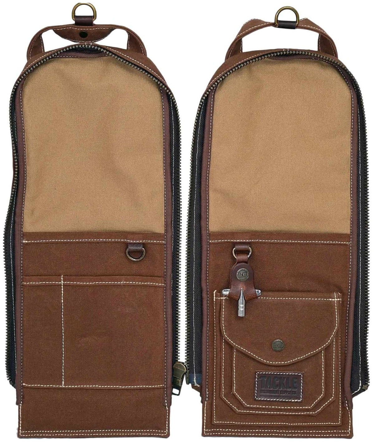 Saco Modular para Baquetas em Lona de Algodà£o Encerada - Castanho