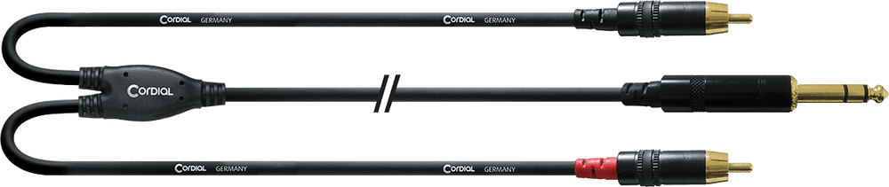 Cordial Cabo Y Divisor Jack Estéreo/2 RCA 3 M