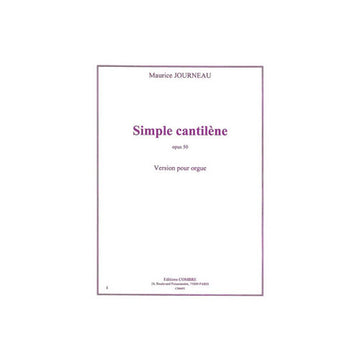 Journeau - Simple Cantilène Op. 50 - Órgão