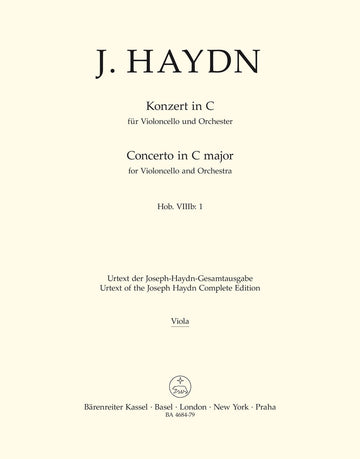 Haydn J. - Konzert In C - Violoncelle et Orchestre - Partie D'alto