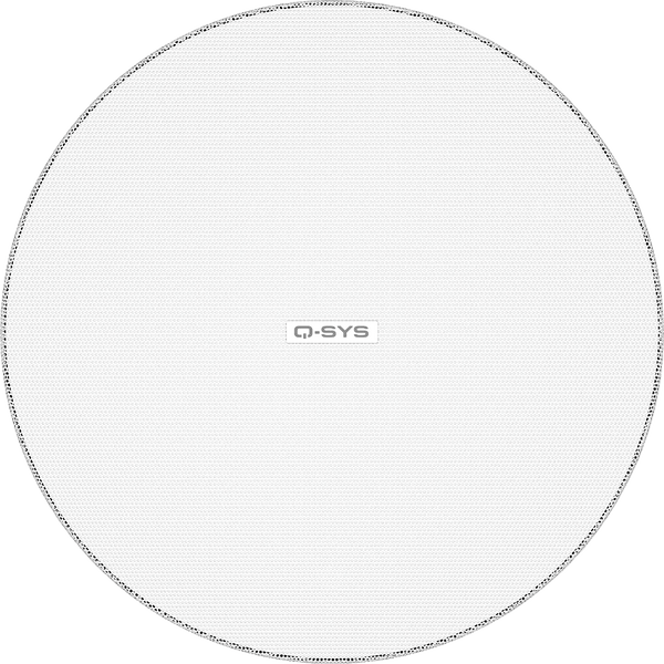 Q-SYS AD-C245C-WH grelha branca com rebordo fino