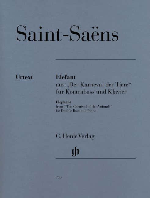 SAINT-saens C. - "elephant" From "the Carnival Of The Animals" For Double Bass And Piano