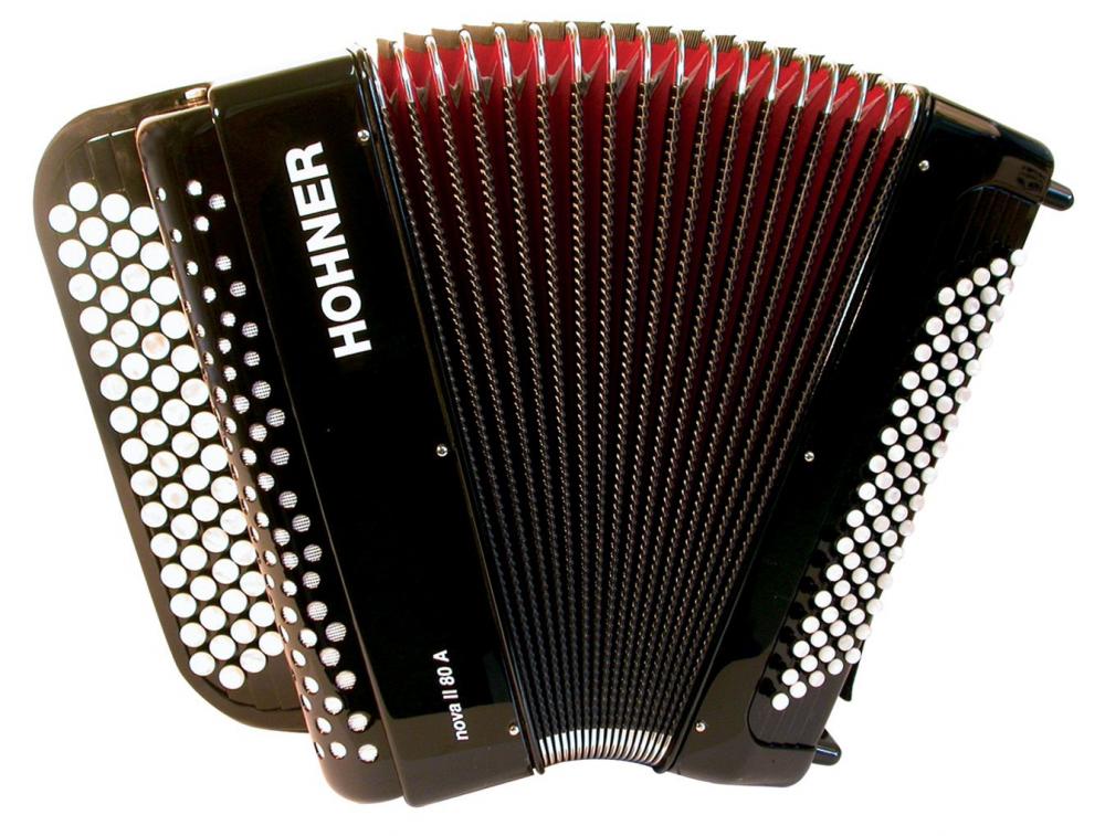 Hohner Nova II 80a Preto Teclas de botões
