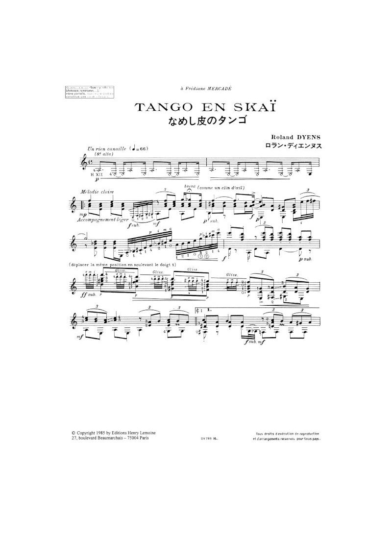 Dyens - Tango En Skai - Guitarra