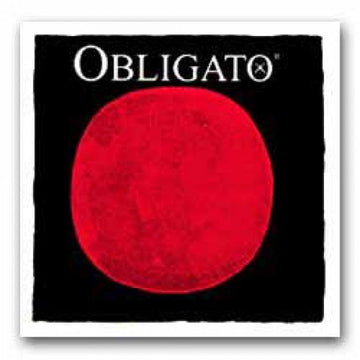 4/4 OBLIGATO VIOLIN STRING SET WITH GOLD E-STRING MEDIUM TENSION BALL END