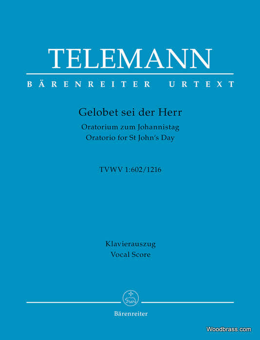 Telemann G.P. - Gelobet Dei Der Herr TVWV 1:602/1216 - Vocal Score